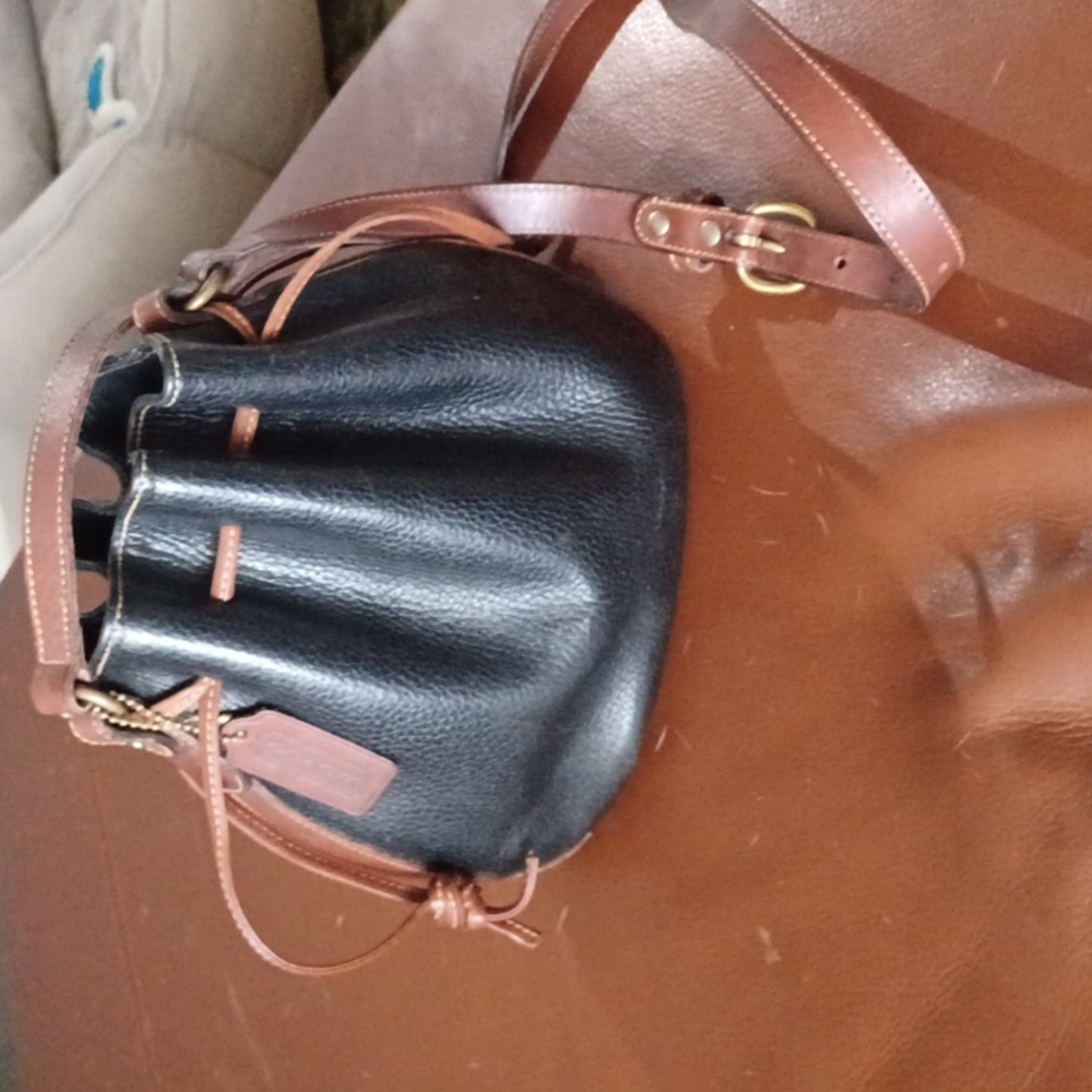 RARE VINTAGE COACH SHERIDAN MARIETTA DRAWSTRING BAG - Picture 12 of 17